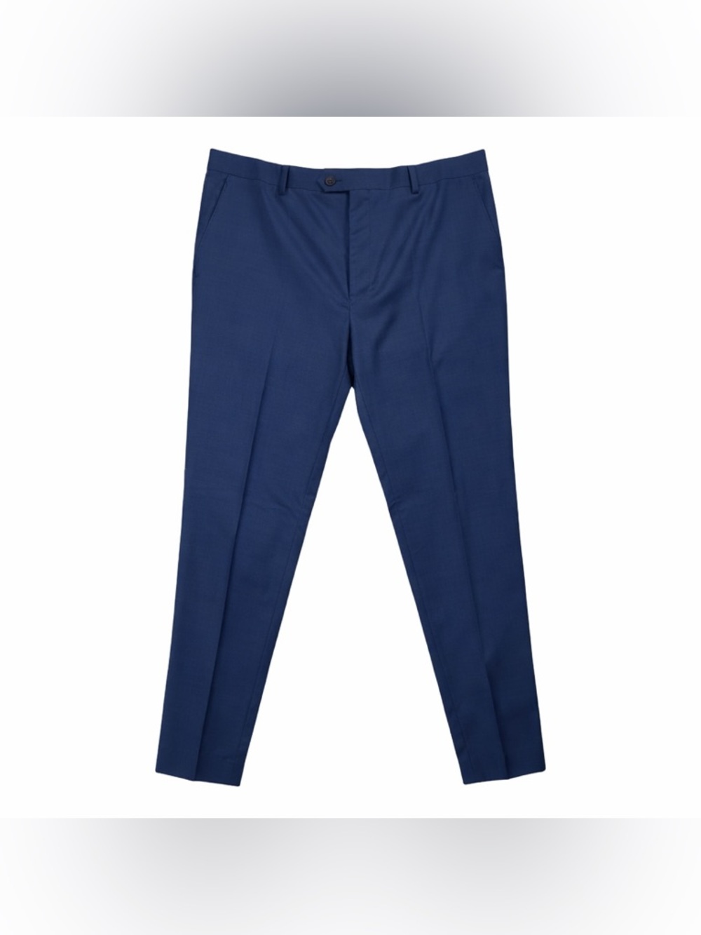 Men’s Blue Slim Fit Dress Pants 36x34 Flat Front Tailored Trousers NWOT